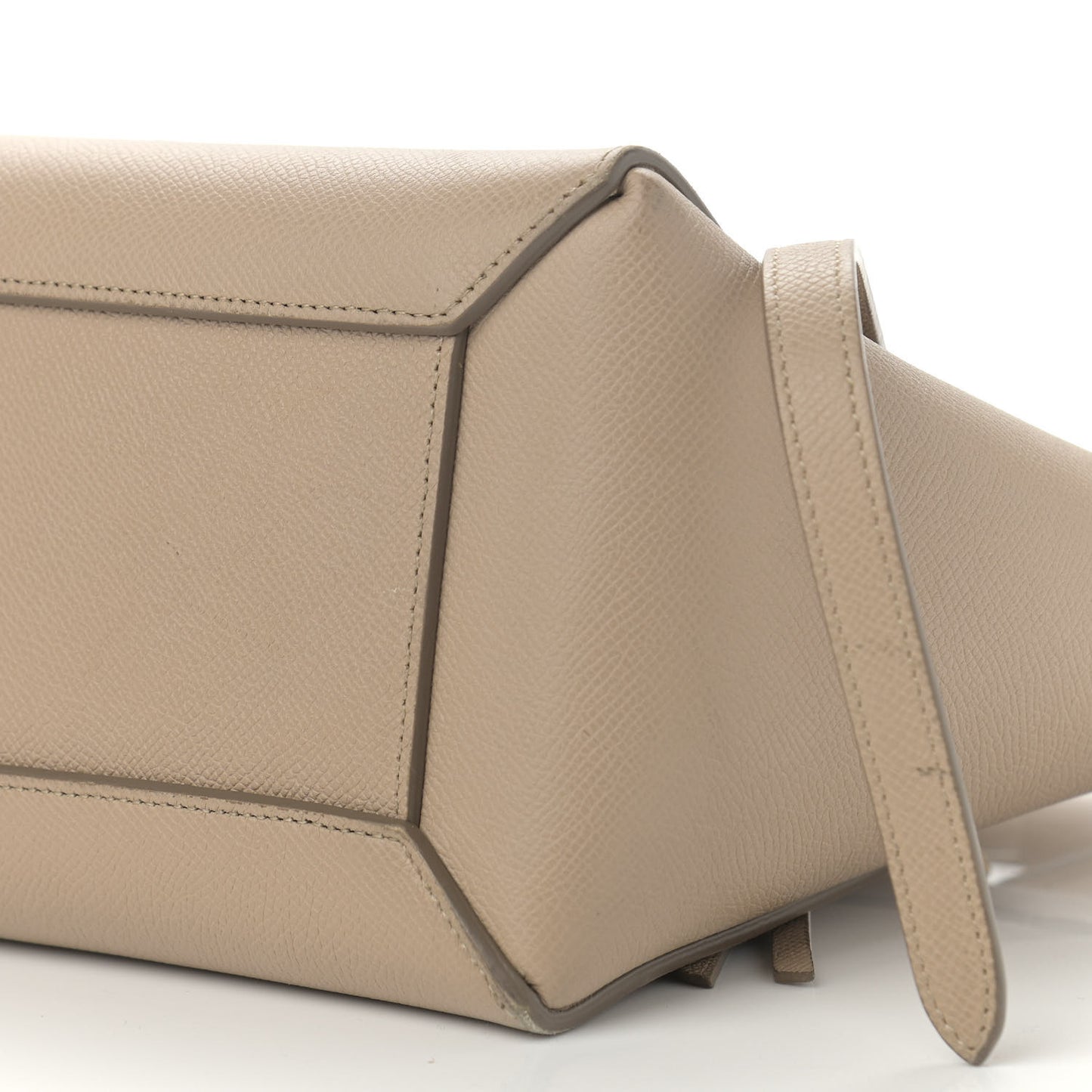 Grained Calfskin Micro Belt Bag Light Taupe