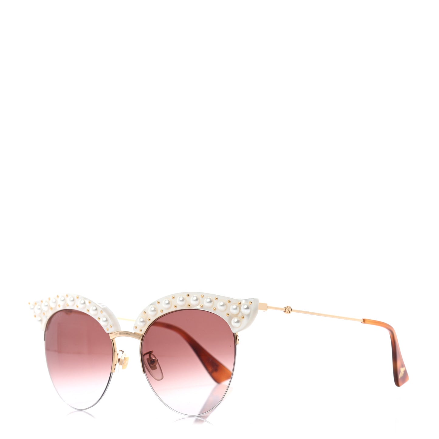 Acetate Pearl Cat Eye Sunglasses GG0212S White