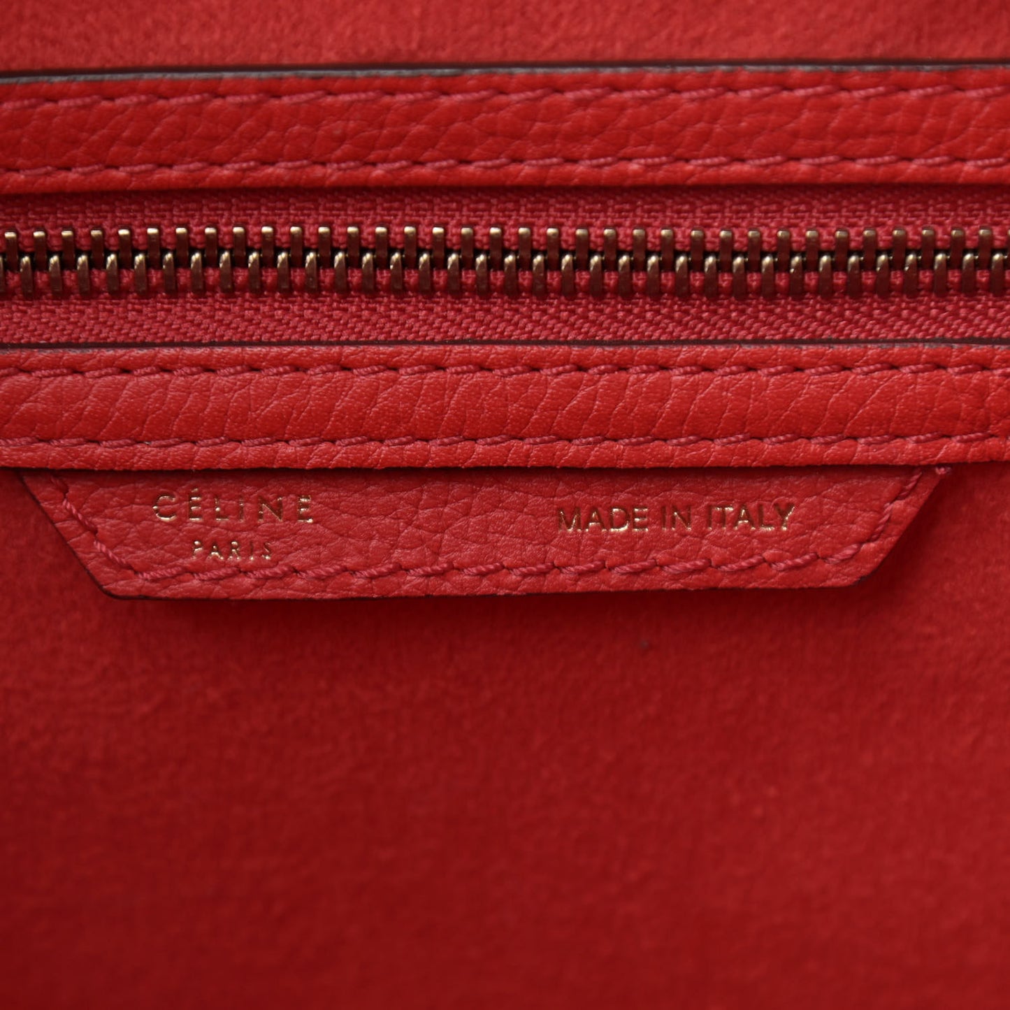 Drummed Calfskin Mini Luggage Coquelicot