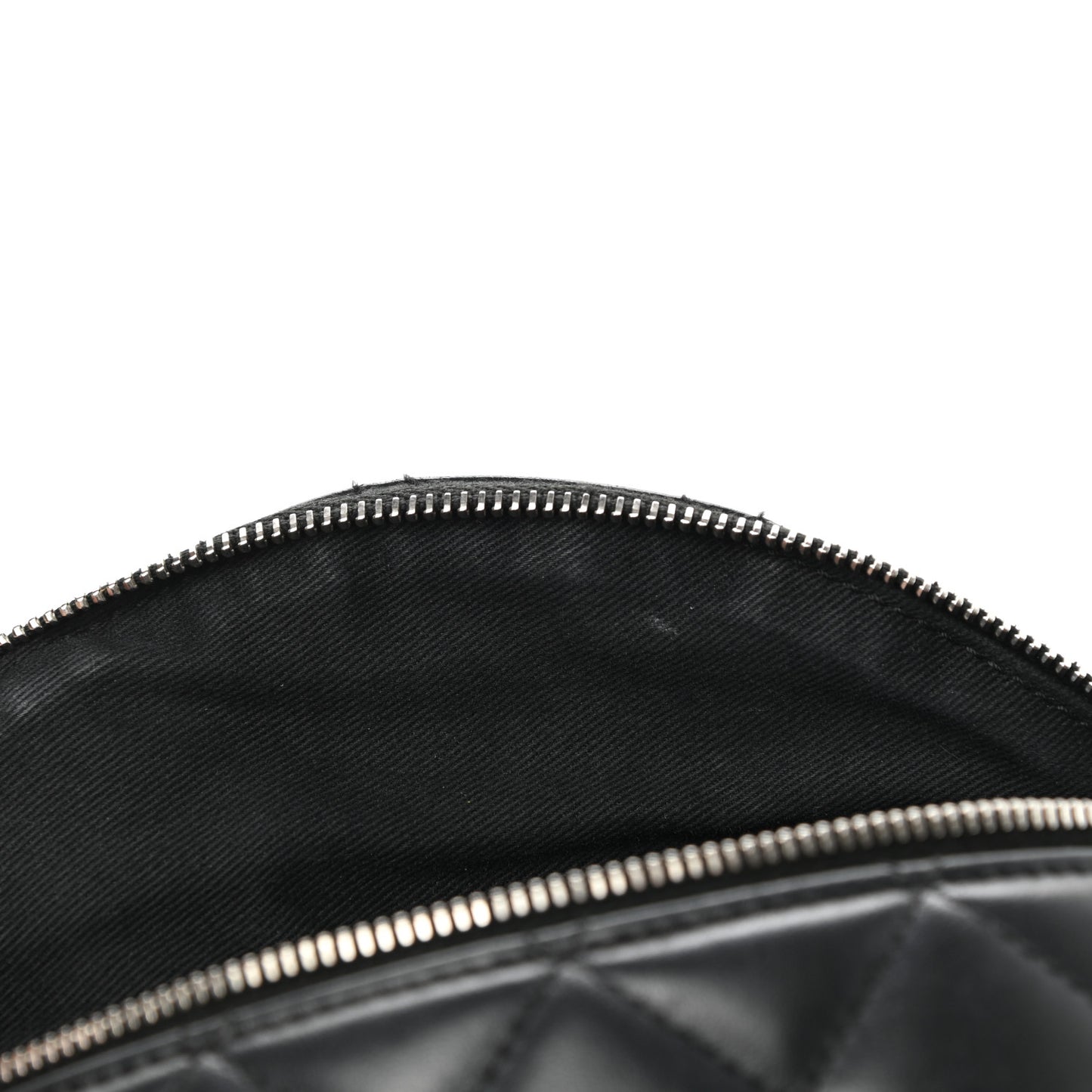 Lambskin Quilted Waist Belt Bag Black