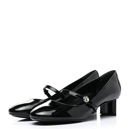 Louis Vuitton Patent Uniformes Silhouette 40mm Pumps 36.5 Black 6 of 15