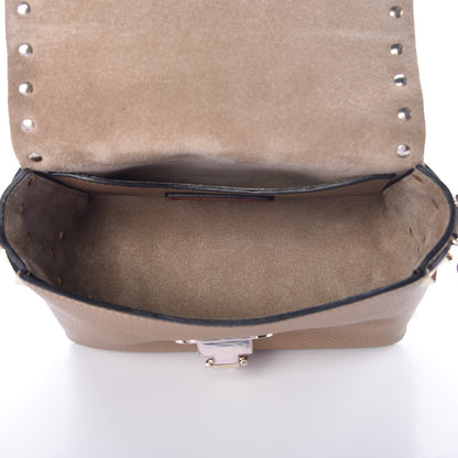 Valentino Garavani Pebbled Calfskin Mini Rockstud Crossbody Bag Deep Alpaca 5 of 7