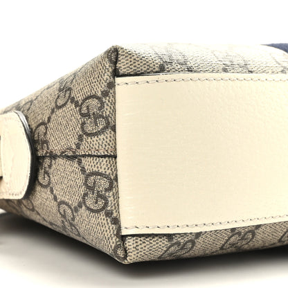 Gucci GG Supreme Monogram Textured Dollar Calfskin Web Small Ophidia Dome Shoulder Bag Beige Ebony Mystic White 8 of 9