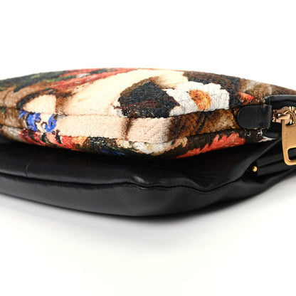 Dolce & Gabbana Calfskin Printed Clutch Black Multicolor 7 of 8