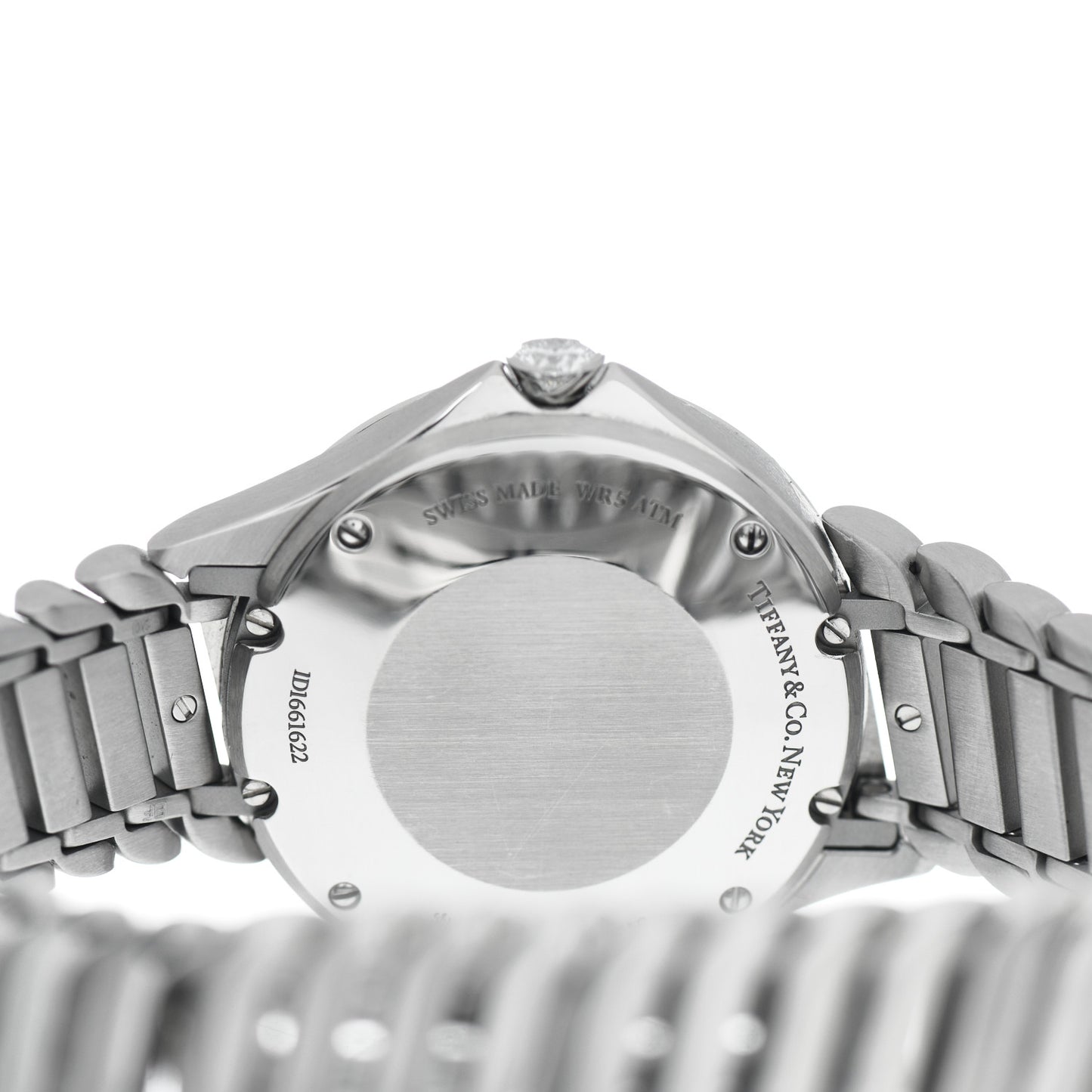 Stainless Steel Diamond Bezel 28mm Metro 2-Hand Quartz Watch Ice Blue