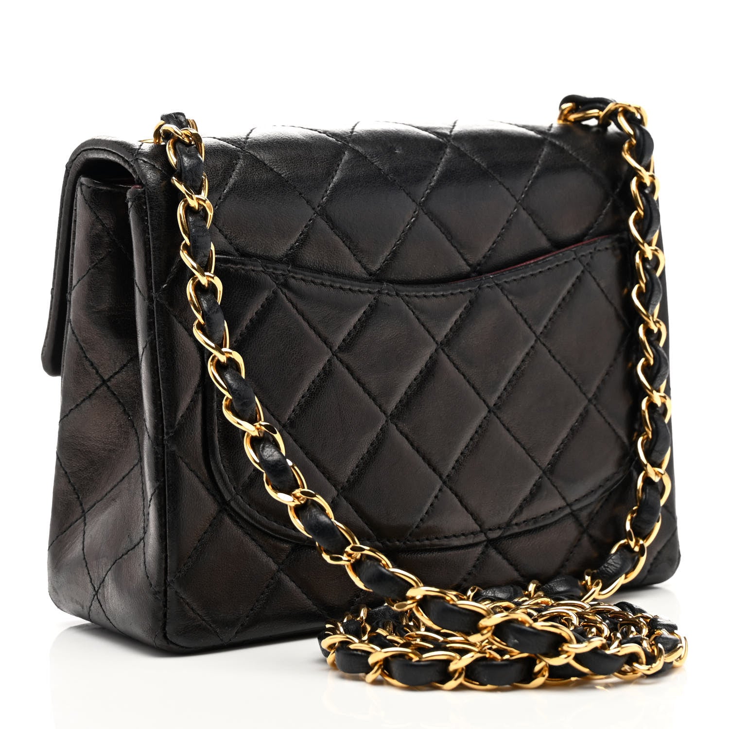 Chanel Lambskin Quilted Mini Square Flap Black 2 of 9