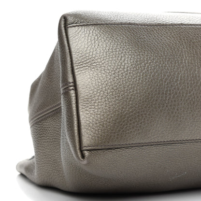 Gucci Metallic Pebbled Calfskin Medium Soho Chain Shoulder Bag Sasso 7 of 15