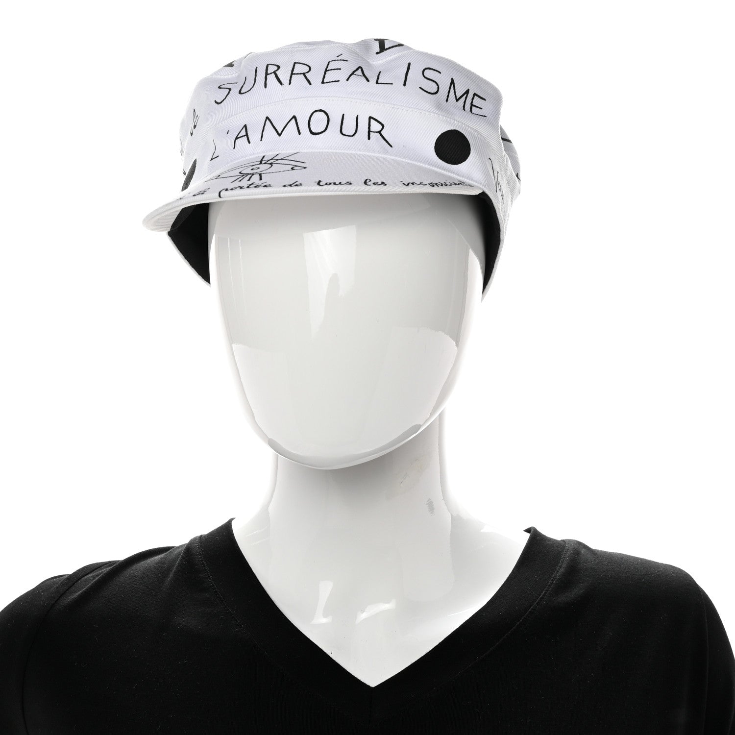 Christian Dior Daydream Words Print Cap Hat 57 White 2 of 13