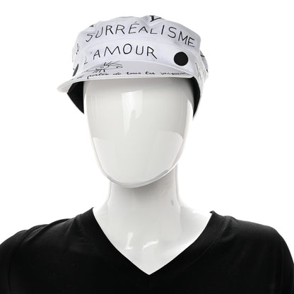 Christian Dior Daydream Words Print Cap Hat 57 White 2 of 13