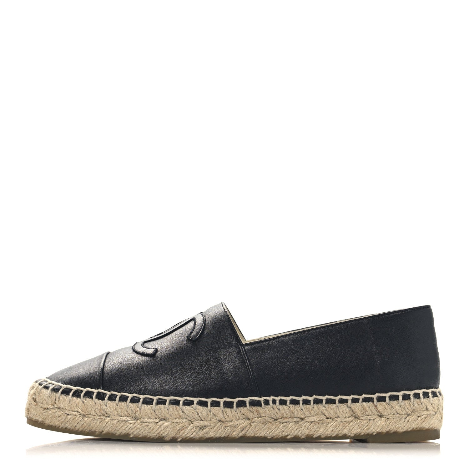 Chanel Lambskin CC Espadrilles 37 Dark Navy 1 of 11
