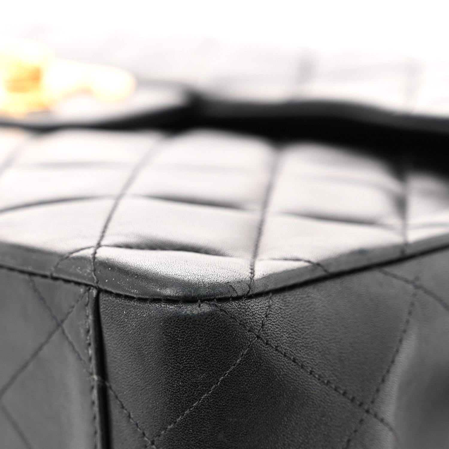 Chanel Lambskin Quilted XL Jumbo Single Flap Black 1682378