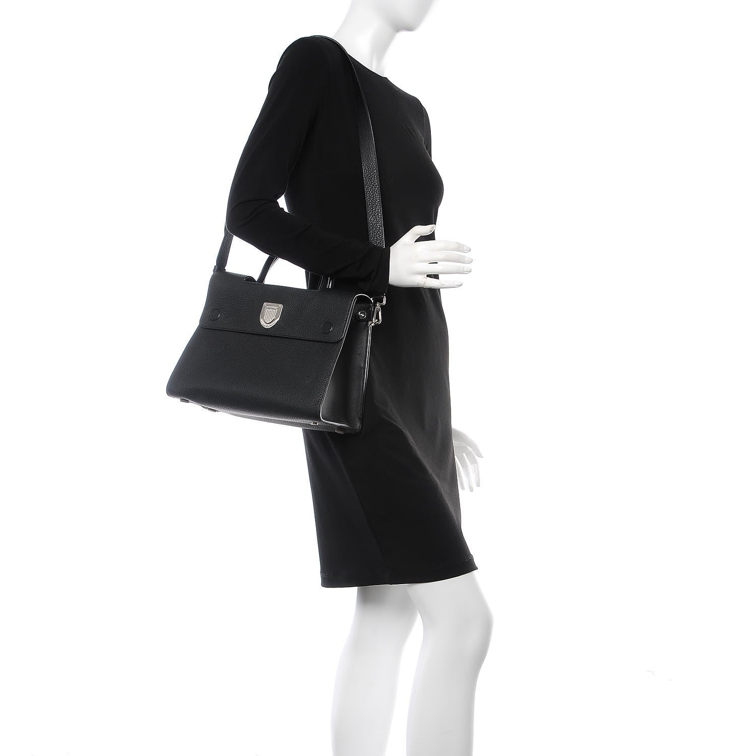Christian Dior Bullcalf Medium Diorever Flap Black 2 of 13