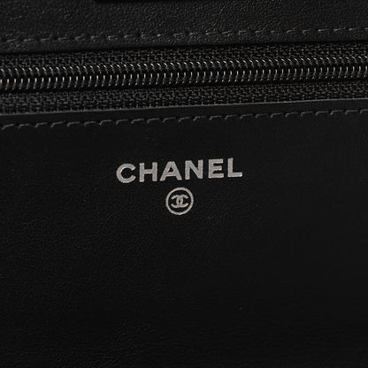 Chanel Aged Calfskin Quilted Reissue 2.55 Wallet On Chain WOC So Black 6 of 11