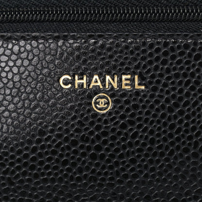 Chanel Caviar Quilted Wallet On Chain WOC Black 6 of 12