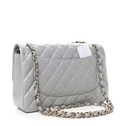 Chanel Caviar Quilted Jumbo Double Flap Grey 2 of 4