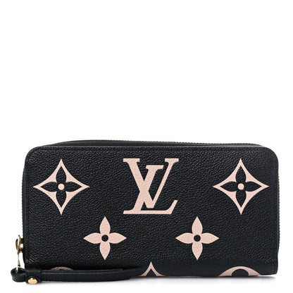 Louis Vuitton Empreinte Monogram Giant Zippy Wallet Black Beige 1 of 6