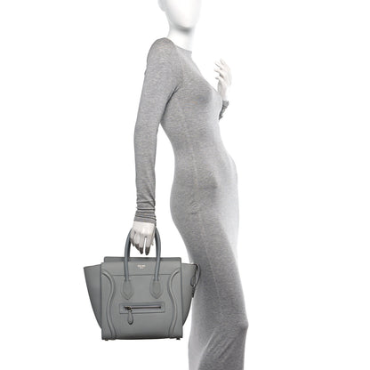 Celine Baby Drummed Calfskin Micro Luggage Sky 2 of 11