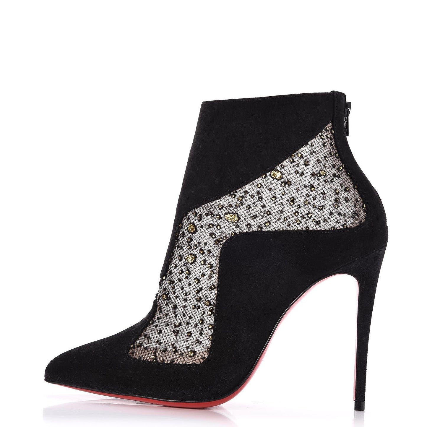 Suede Mesh Papilloboot 100 Ankle Boots 35.5 Black