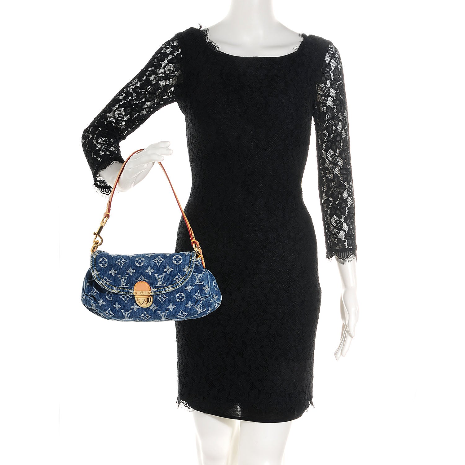 Louis Vuitton Monogram Denim Mini Pleaty Blue 2 of 8