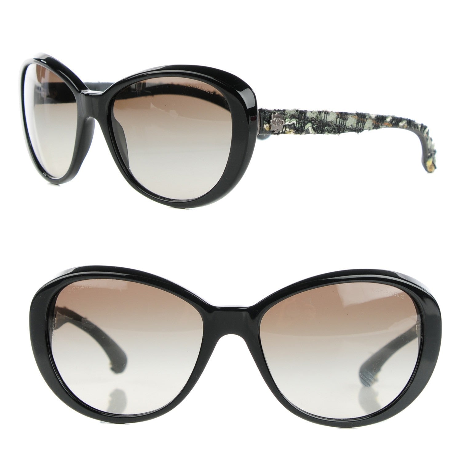 Chanel Tweed CC Sunglasses 5241 Black 1 of 7