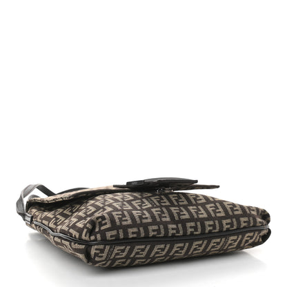 Fendi Zucchino Vitello Tube Messenger Bag Testa di Moro Beige 4 of 9