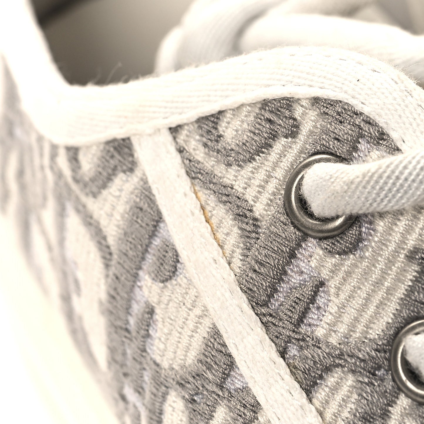 Canvas Oblique Walk'N'Dior Low Top Sneakers 39 Grey Stone