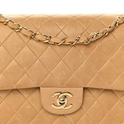 Chanel Lambskin Quilted Medium Double Flap Beige 8 of 13