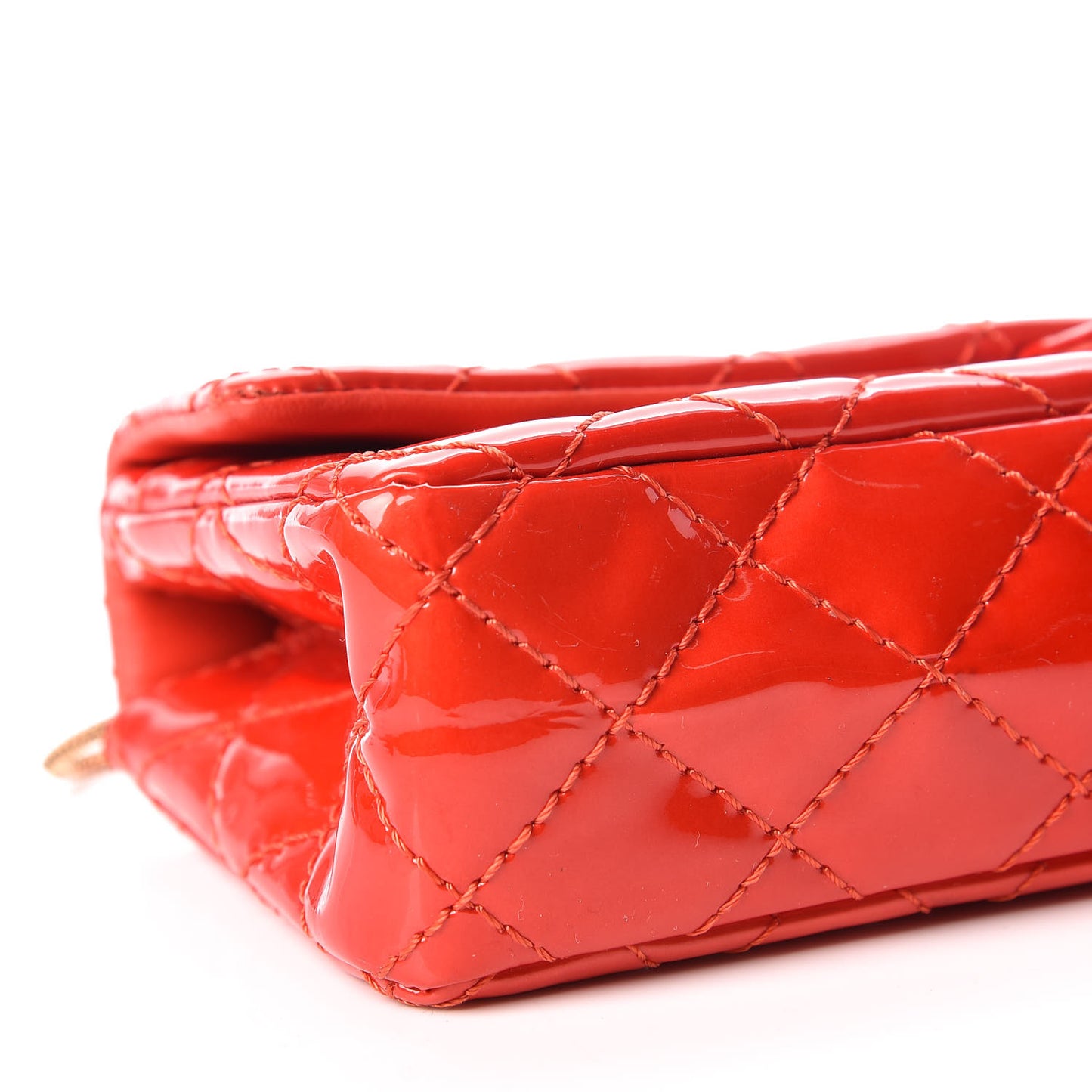 Patent Quilted 2.55 Reissue East West Clutch Red
