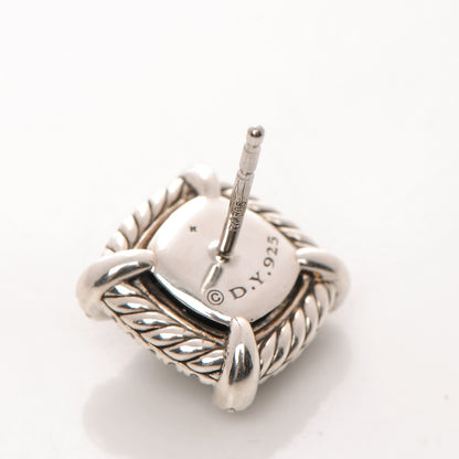David Yurman Sterling Silver Diamond Black Onyx 9mm Chatelaine Bezel Earrings 4 of 4