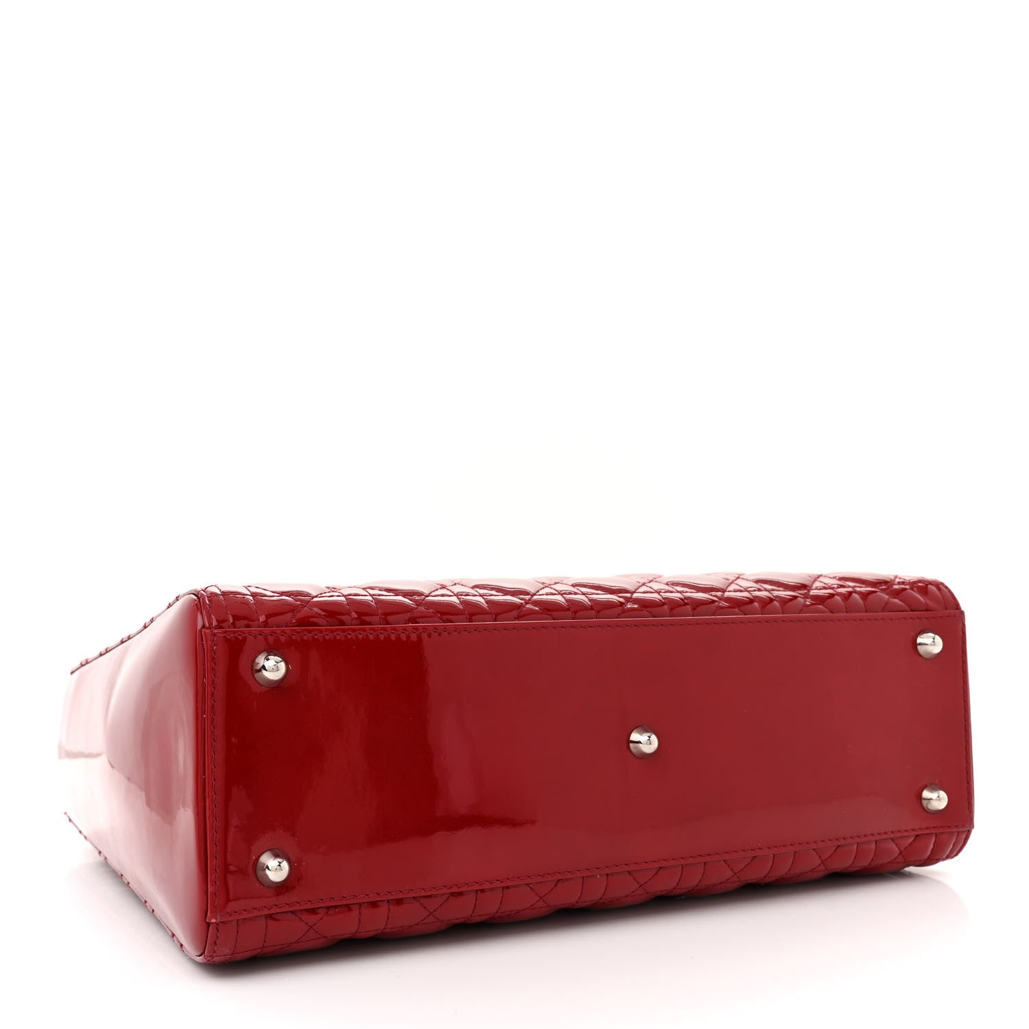 Christian Dior Patent Cannage Large Lady Dior Red 4 of 14