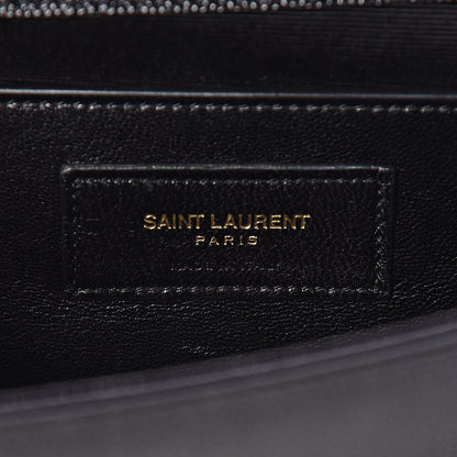 Saint Laurent Grain De Poudre Monogram Cassandre Clutch Black 6 of 9