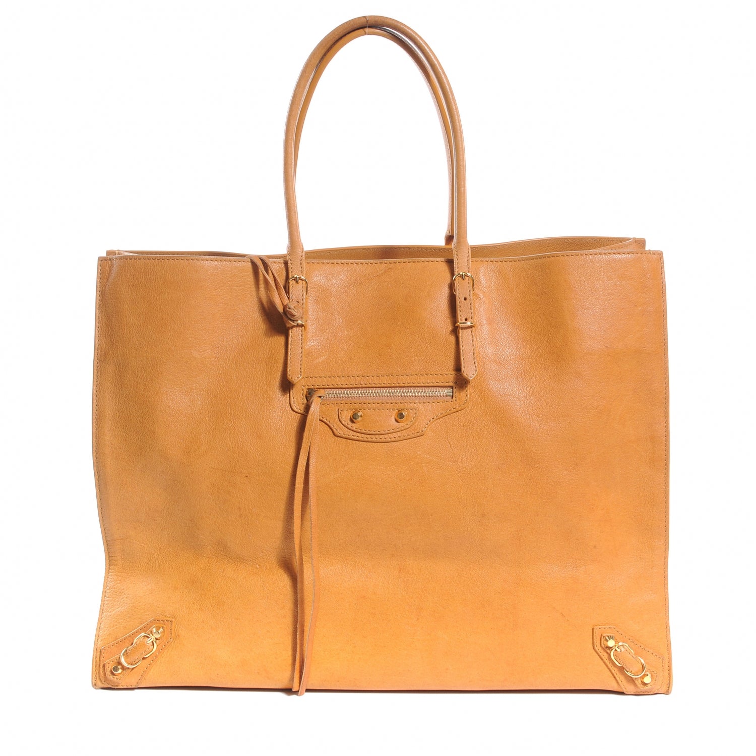 Balenciaga Veau Leather Papier A4 Tote Curry 1 of 6