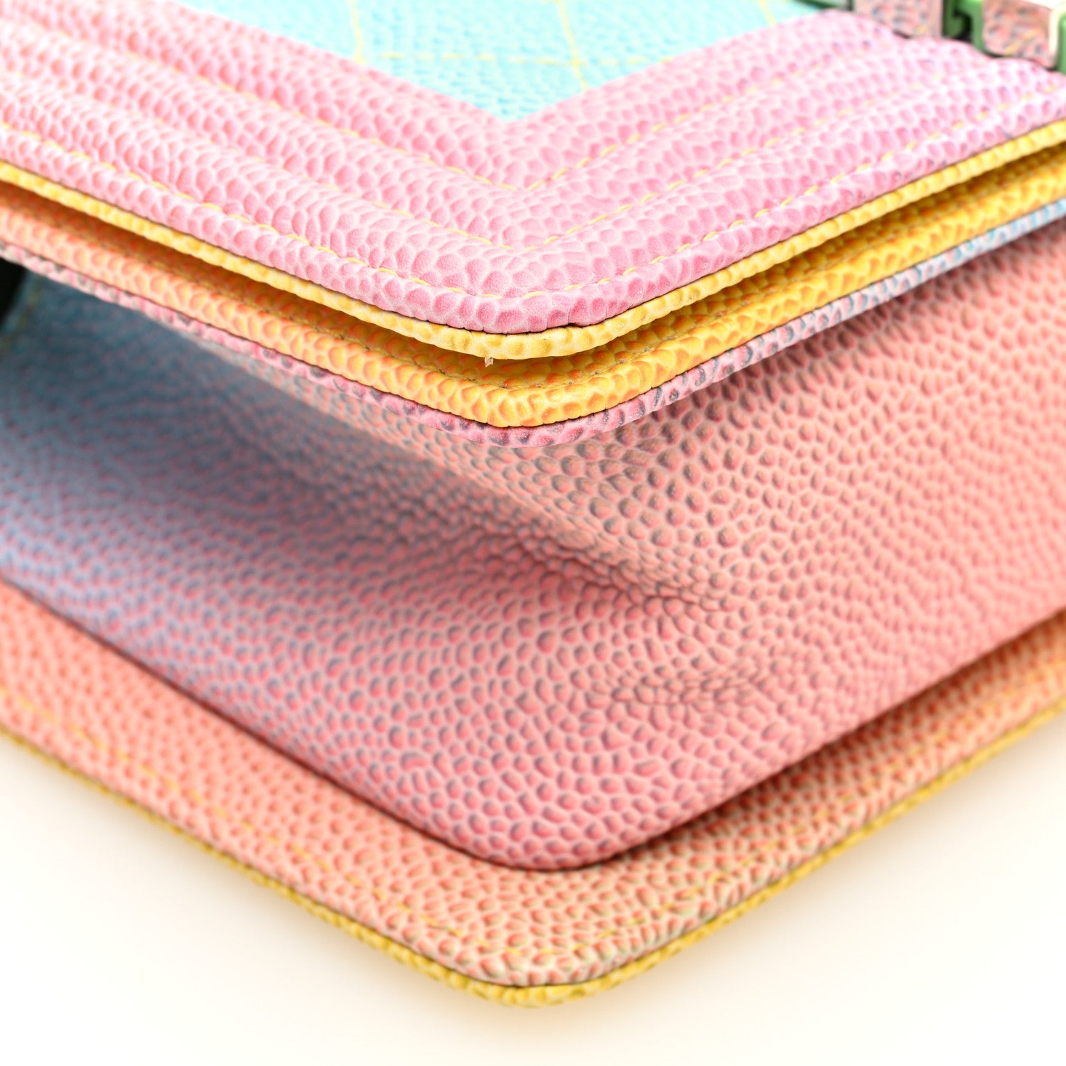 Chanel Caviar Quilted Small Cuba Rainbow Boy Flap Multicolor 9 of 10