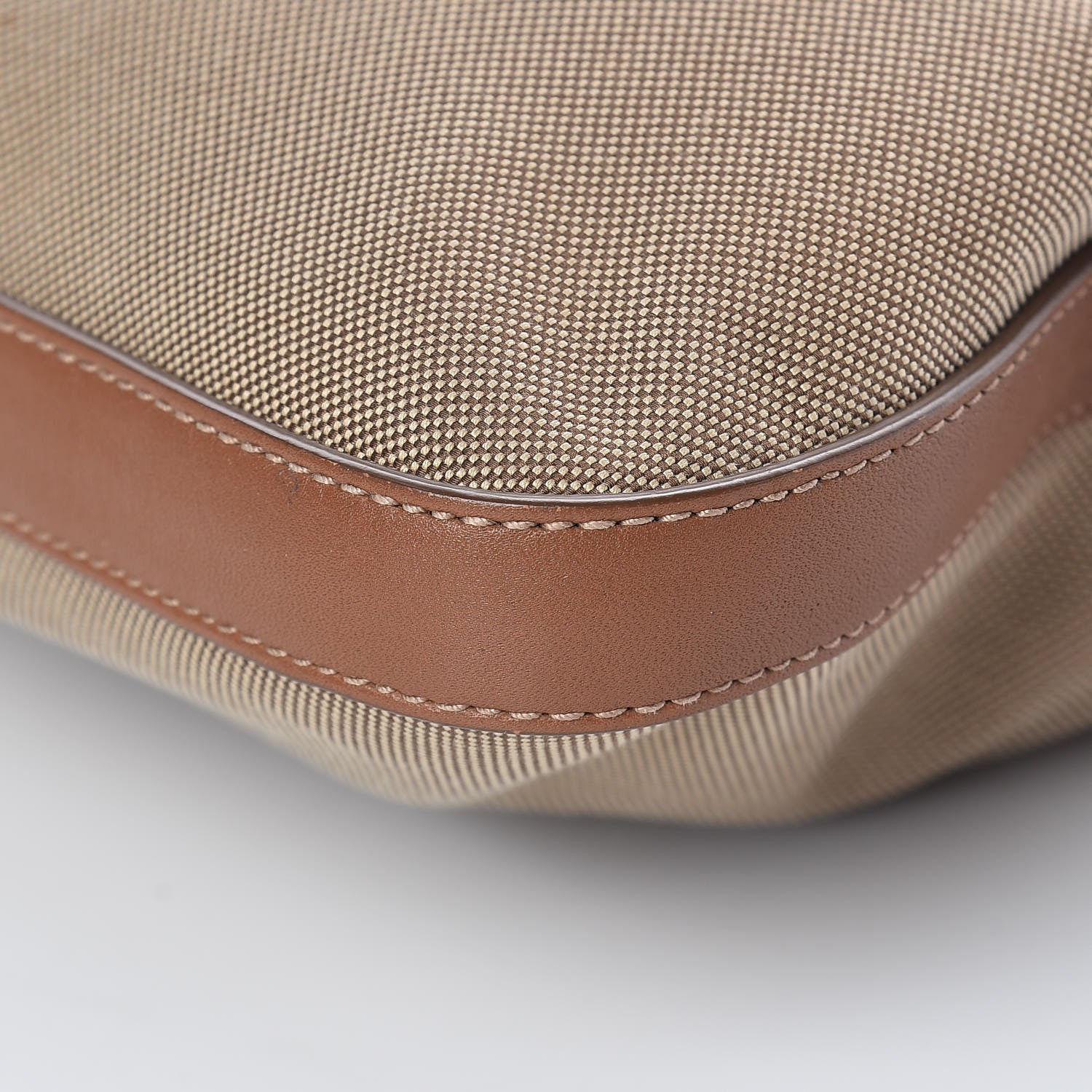 Prada Jacquard Logo Small Flat Messenger Bag Corda Brandy 9 of 10
