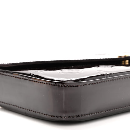 Louis Vuitton Vernis Pochette Felicie Chain Wallet Amarante 9 of 10
