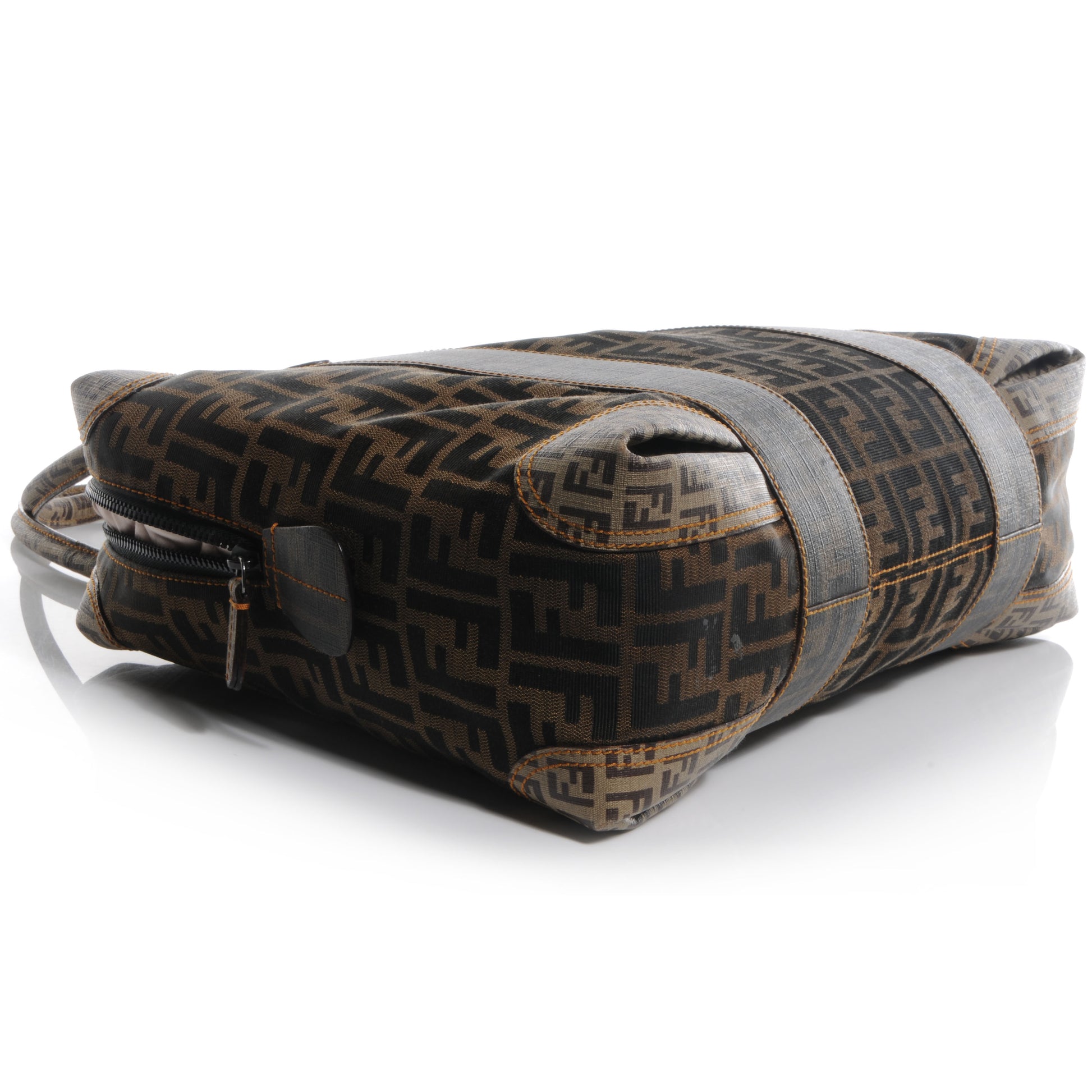 Fendi Zucca Zucchino Spalmati Large B Mix Tote Tobacco 4 of 9