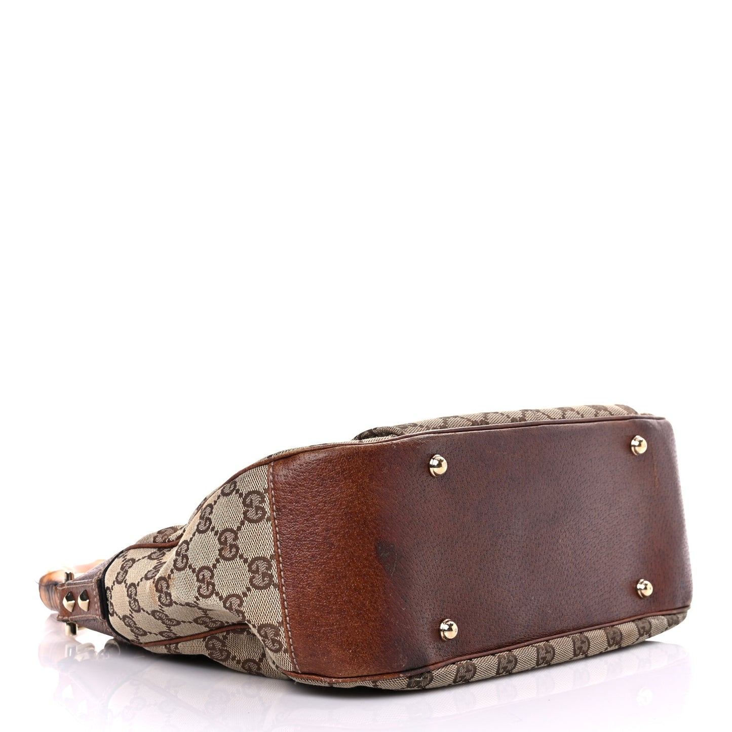 Monogram Bamboo Top Handle Bag Brown