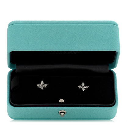 Tiffany Platinum Diamond .64ct Small Victoria Earrings 5 of 5