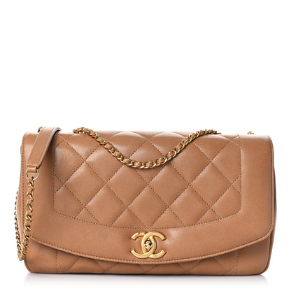 Chanel Lambskin Quilted Small Single Flap Beige 1 of 10