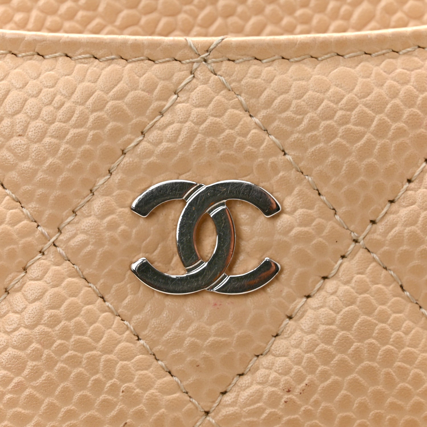 Chanel Caviar Quilted Card Holder Beige 13 of 13