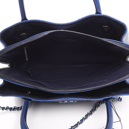 Chanel Grained Vegetal Calfskin Small Urban Shopping Tote Navy 5 of 8