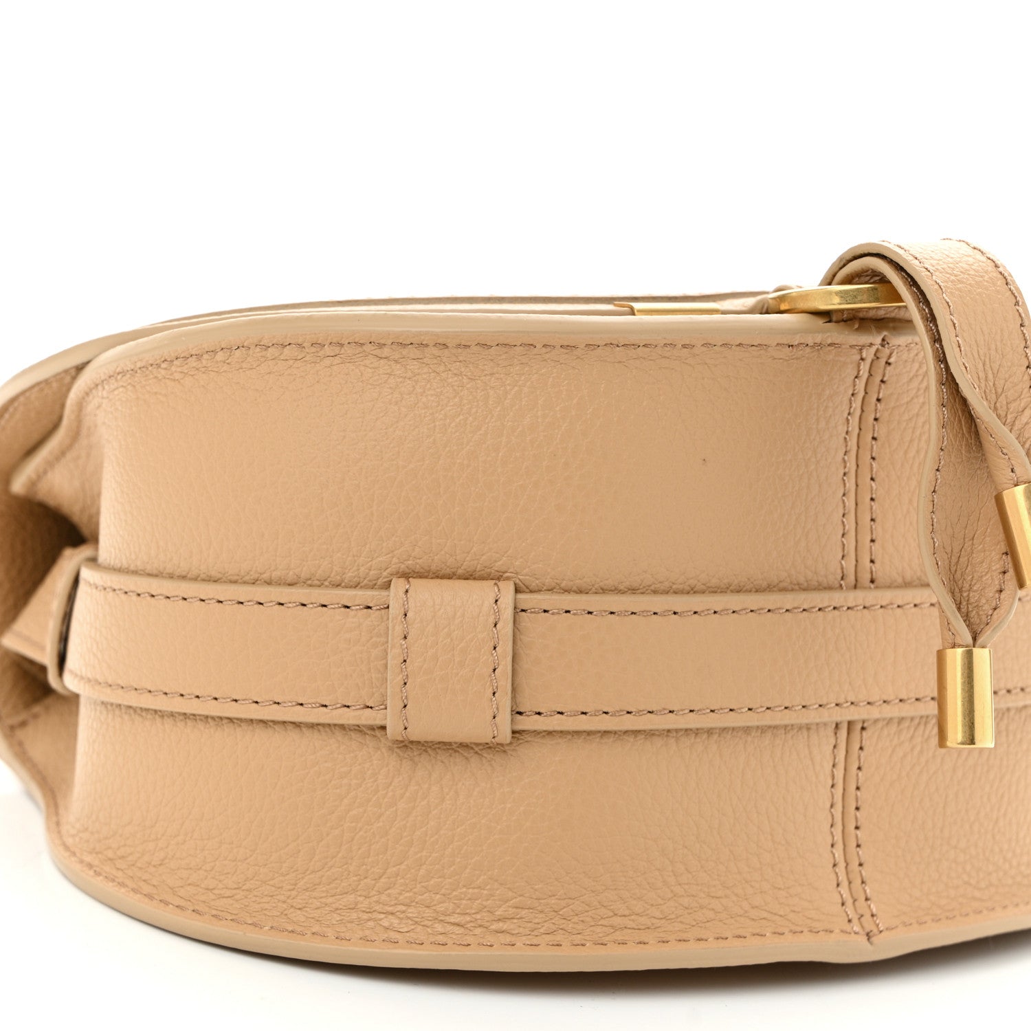 Chloe Grained Calfskin Small Marcie Saddle Bag Milky Brown 8 of 10