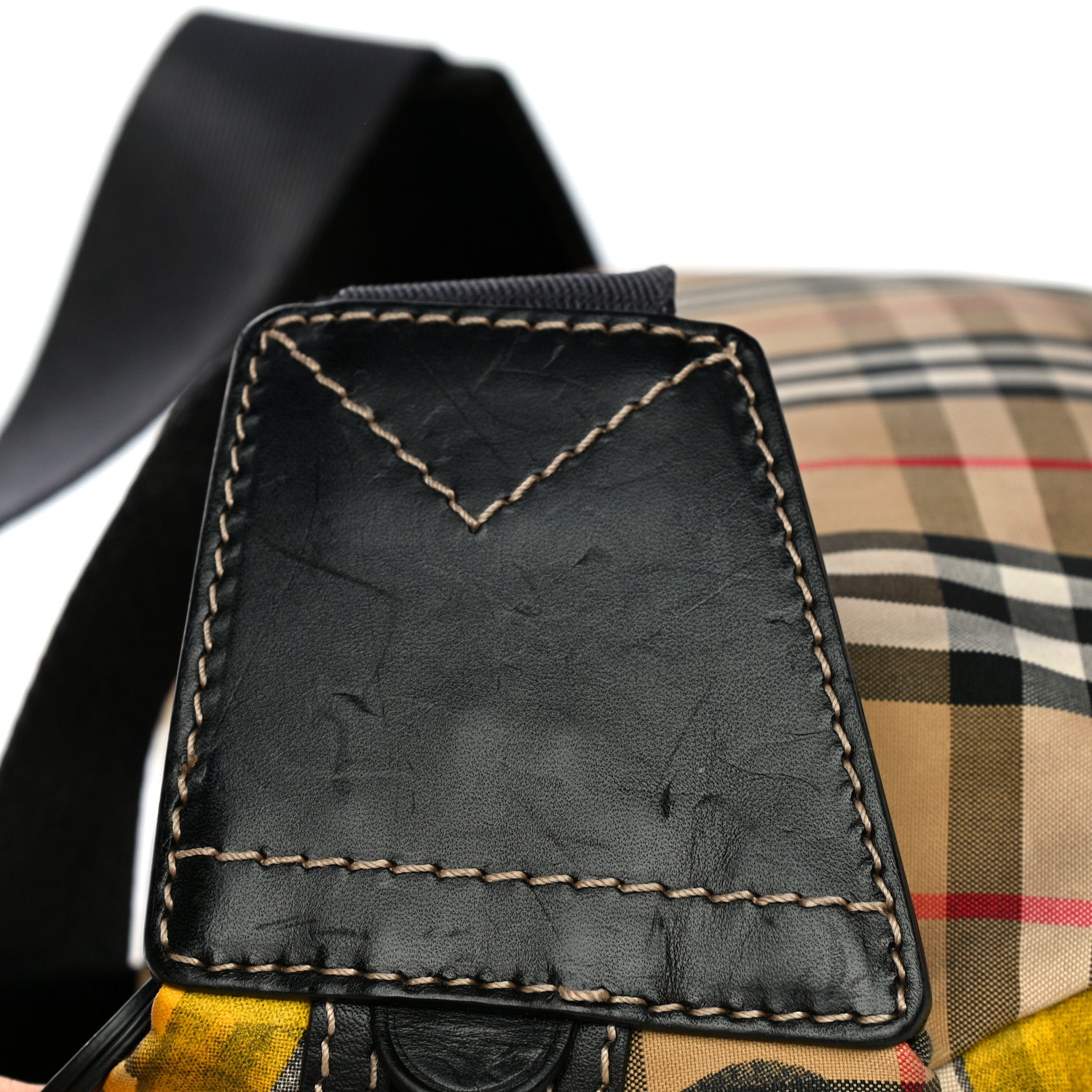 Burberry Vintage Check Graffiti Print Sonny Bum Bag Archive Yellow 15 of 18