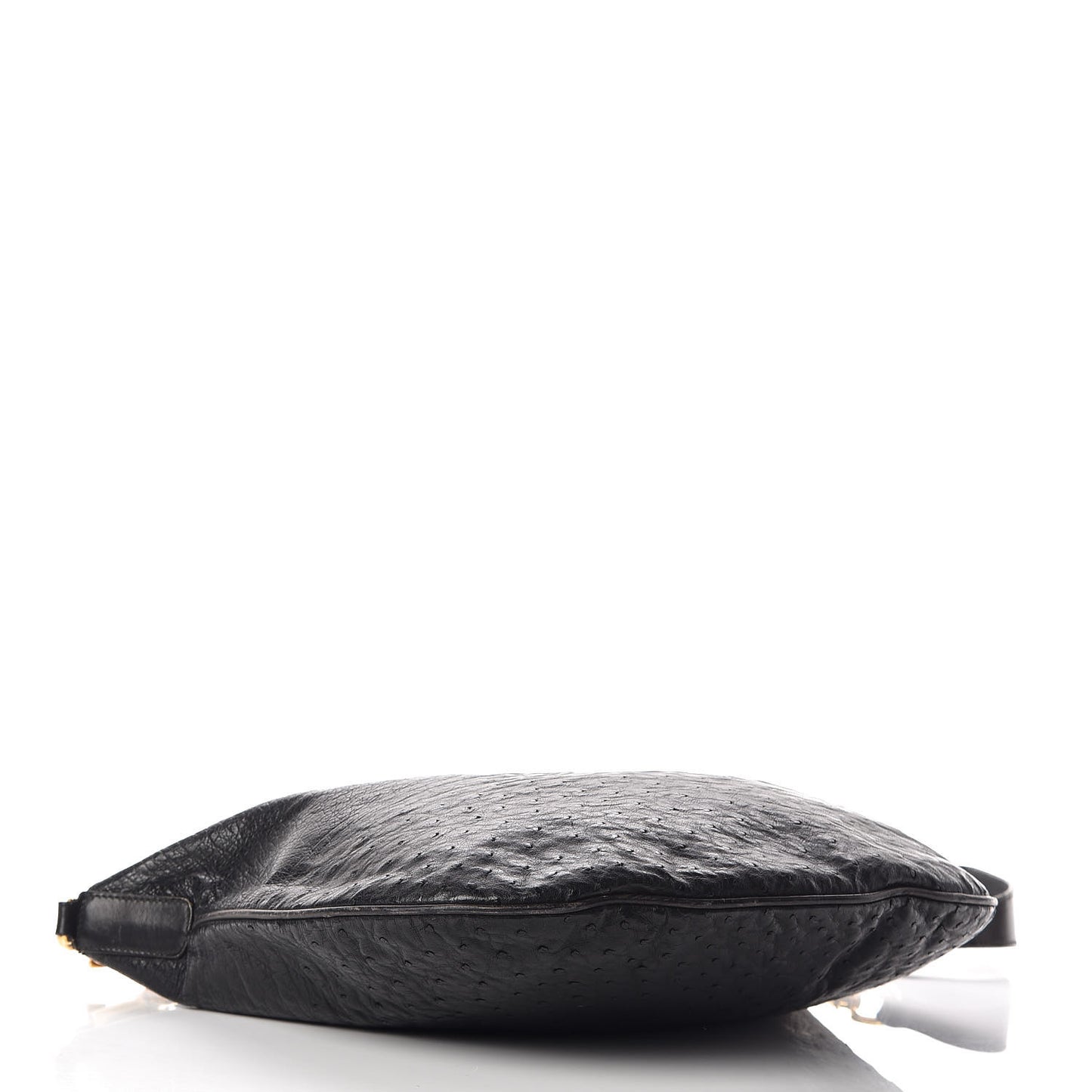 Ostrich Shoulder Bag Black