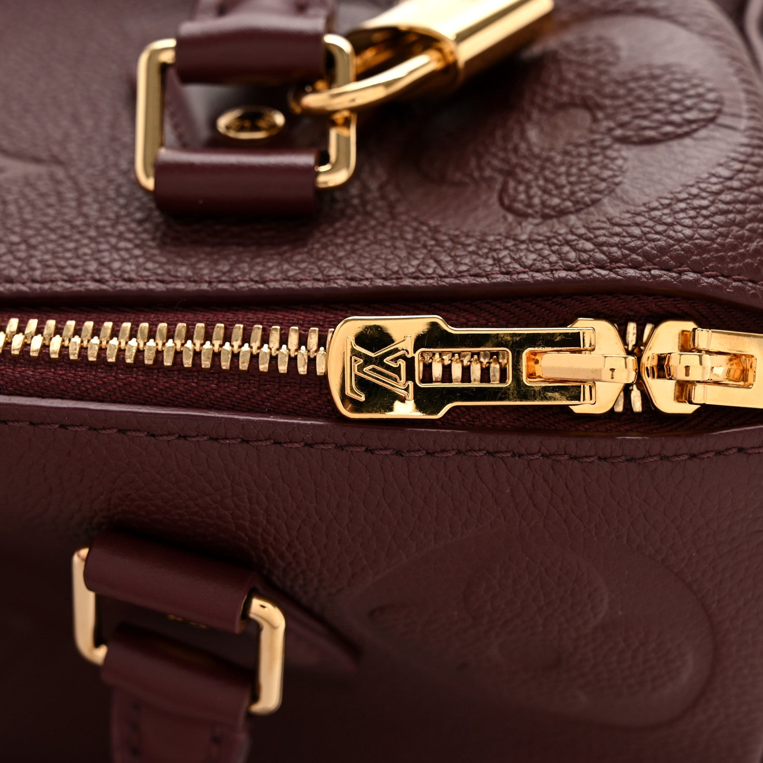 Louis Vuitton Empreinte Monogram Giant Speedy Bandouliere 25 Wine 10 of 10