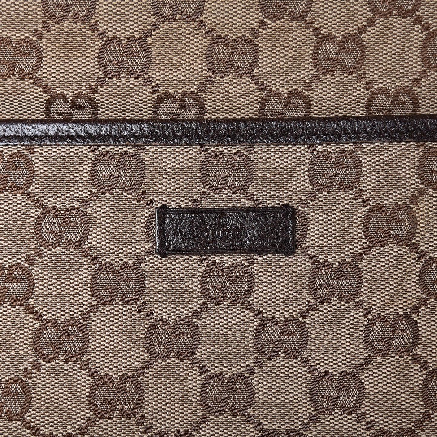 Monogram Flat Messenger Bag Dark Brown