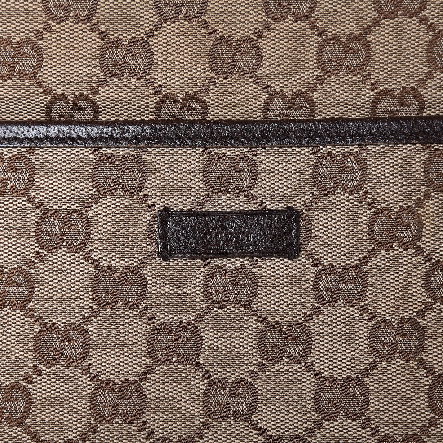 Gucci Monogram Flat Messenger Bag Dark Brown 8 of 13