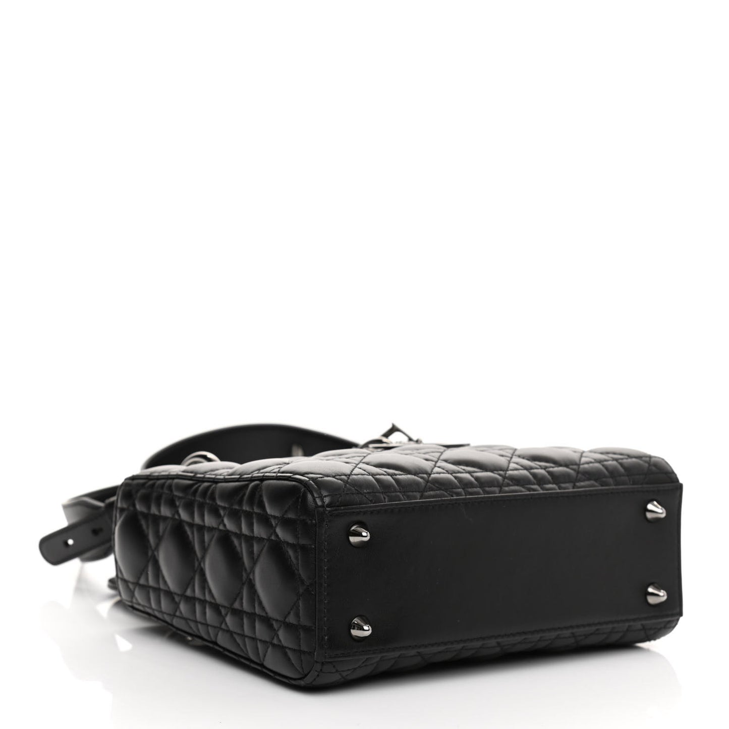 Lambskin Cannage Small Lucky Badges My Lady Dior Black