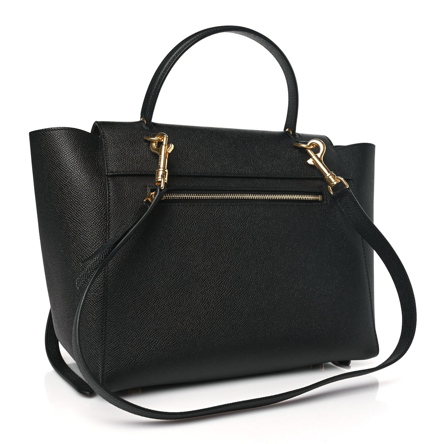 Grained Calfskin Micro Belt Bag Black
