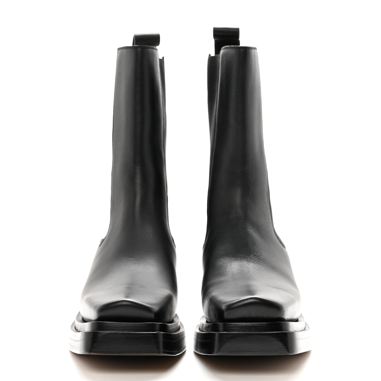 Bottega Veneta Calfskin Lean Mid-Calf Boots 38 Black 2 of 7